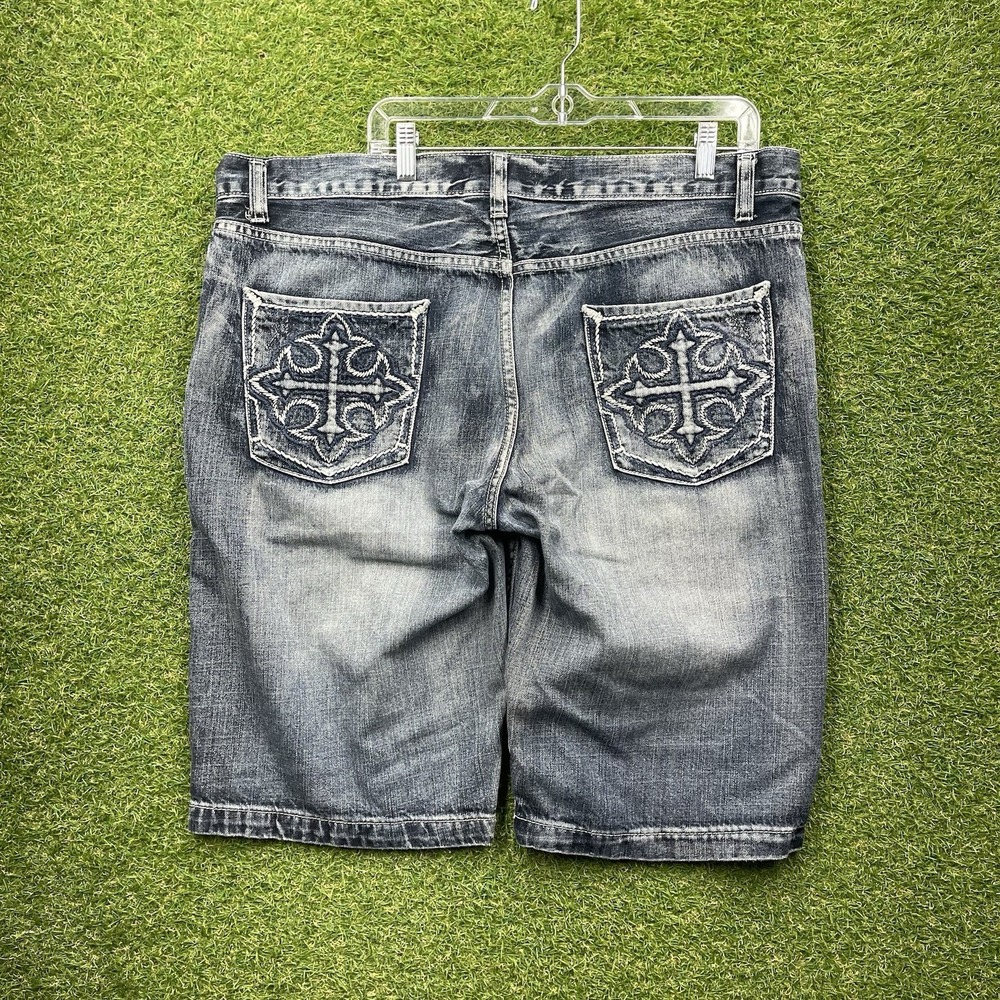 Route 66 Denim Shorts Mens 40 Medium Wash Denim Y2K Grunge Summer Boho Skater